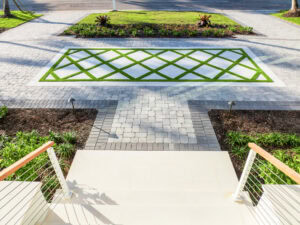 concrete pavers driveway by accurate pavers