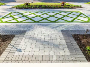 concrete pavers driveway by accurate pavers