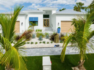 concrete paver driveway in running bond pattern by naples accurate pavers contractor