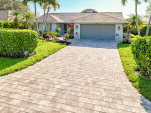 driveway project by accurate pavers