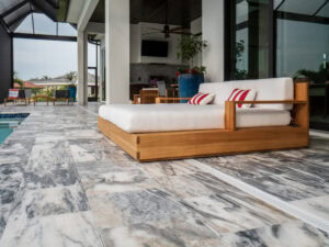 marble pool deck