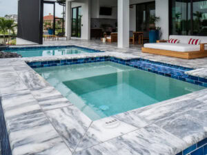 marble pool deck