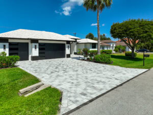 paved driveway project in bonita springs florida by accurate pavers