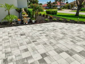concrete pavers driveway by accurate pavers