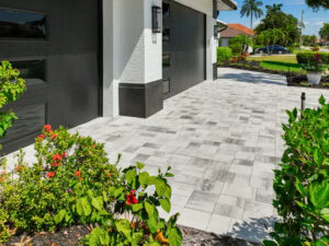 concrete pavers driveway by accurate pavers