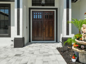 four piece french pattern walkway