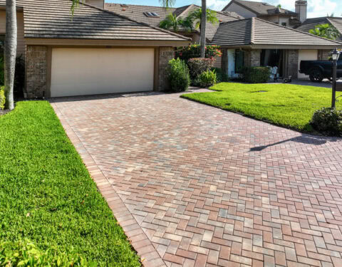 herringbone pattern driveway