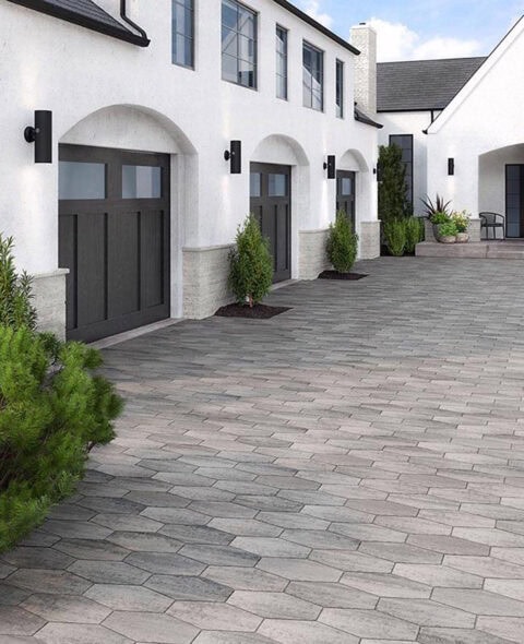 hexagon paved driveway