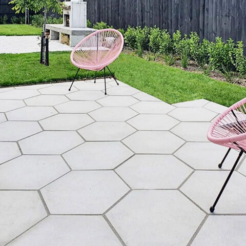 hexagon paved walkway
