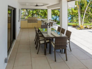 paved outdoor kitchen