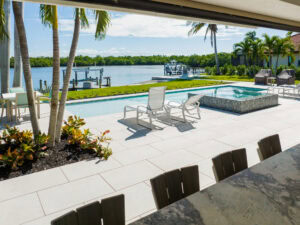 paved pool deck