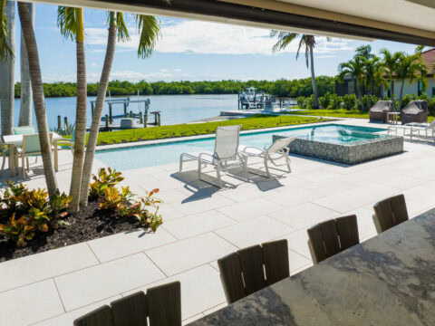 paved pool deck