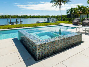 paved pool deck