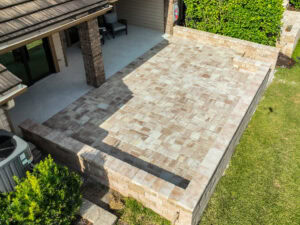 arial photo of park shore drive paved patio