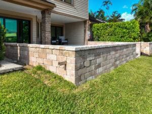 park shore drive paved retaining wall