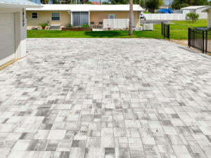 concrete paved driveway by accurate pavers