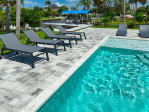 concrete pavers pool deck by accurate pavers