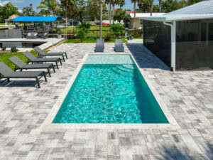 concrete pavers pool deck