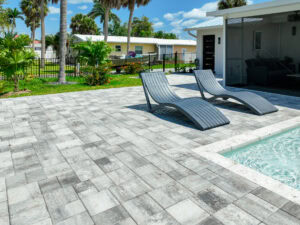 concrete pavers pool deck