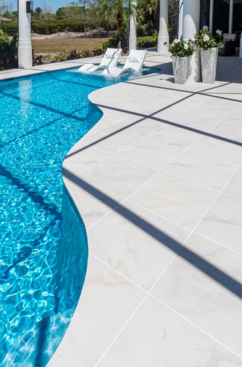 porcelain pool deck