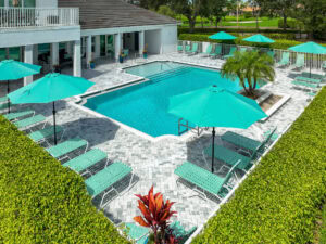 paved pool deck by accurate pavers