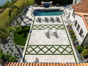 porcelain pool deck project by accurate pavers