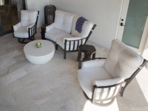 outdoor pool area