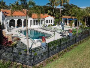pool deck project with new sod and turf in