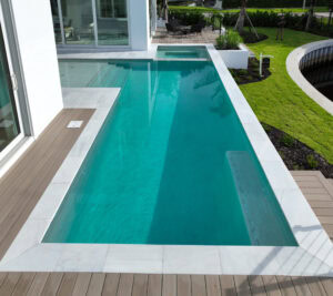 paved pool deck