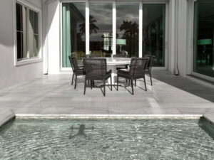 paved pool area