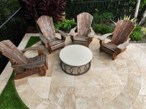 travertine deck