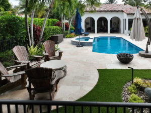 travertine pool deck in naples