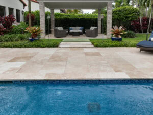 pool walkway by accurate pavers