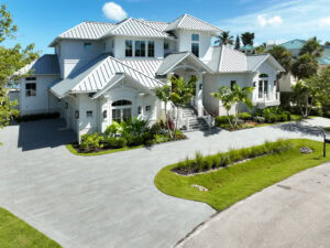 porcelain tile driveway in marco island by accurate pavers