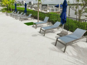 outdoor pool deck