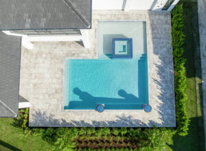 pool with paved pool deck