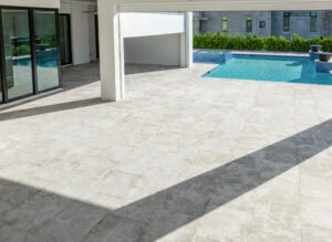 paved pool deck