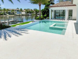 paved pool deck