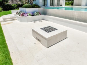paved pool deck