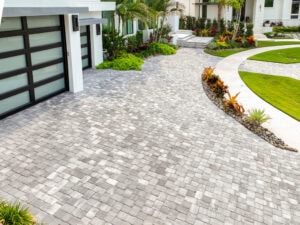 new driveway installed by accurate pavers