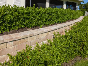retaining wall by accurate pavers
