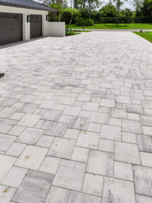 paved driveway 2 piece pattern close up