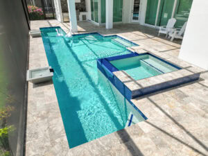 paved pool deck