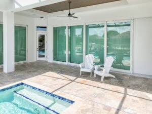 paved pool deck