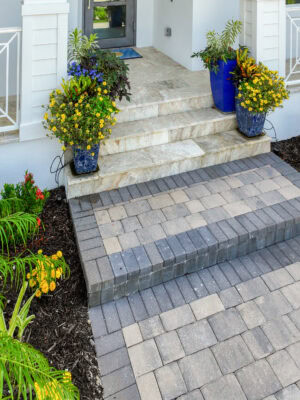 paved entrance to a home