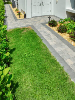 paved walkway installed by accurate pavers