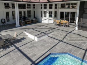 porcelain pavers pool deck in naples home