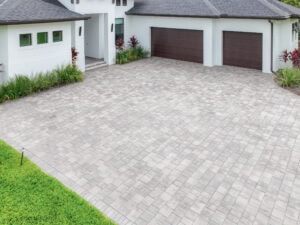 cleaned driveway pavers