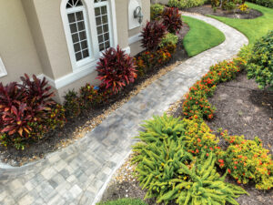 pressure washed walkway