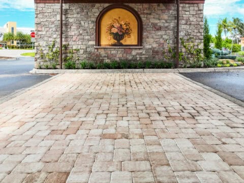 community paved walkway